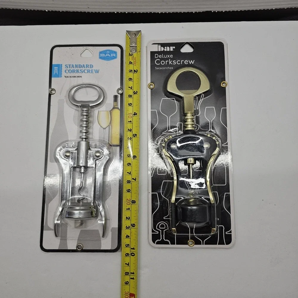 New CORKSCREW Jacent‎ The Bar Deluxe Wing Sacacorchos Set Of 2 New